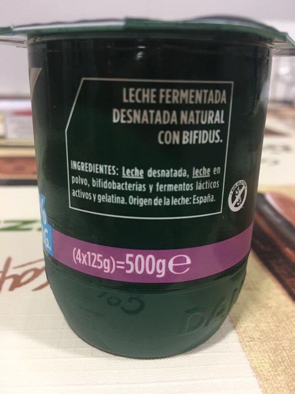 yogur natural sin grasa calidad