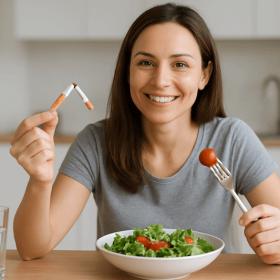 Dieta para cuando dejas de fumar